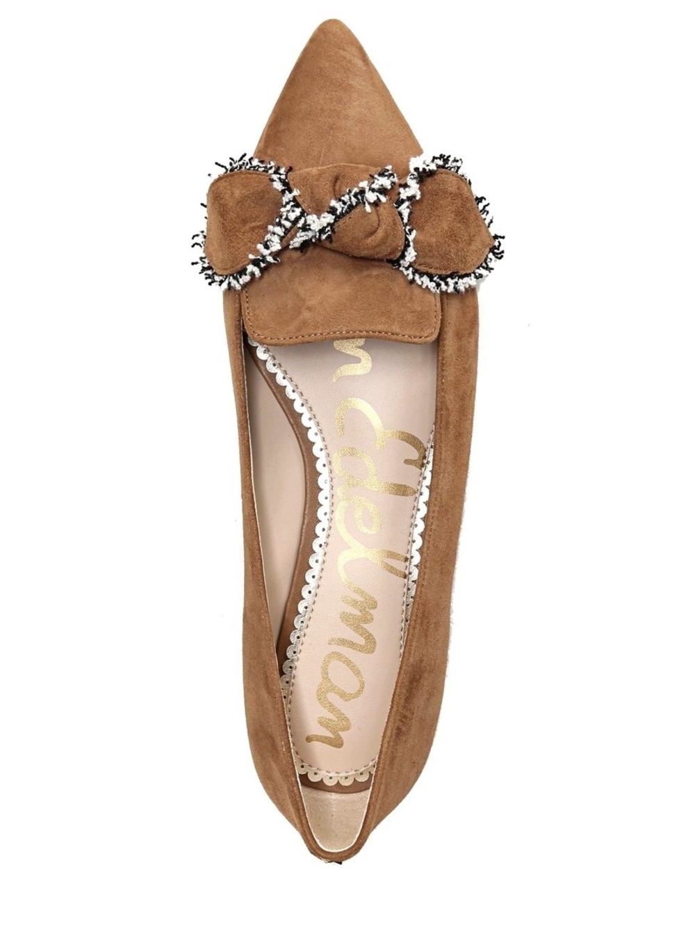 Sam Edelman Brown Suade Flats With Bow Size 6